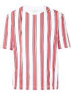 Ck Calvin Klein Regimental Strip Printed T-shirt - White