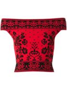 Alexander Mcqueen Jacquard Knit Top, Women's, Size: Medium, Red, Polyamide/polyester/spandex/elastane/viscose