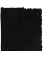Faliero Sarti Frayed Knit Scarf - Black