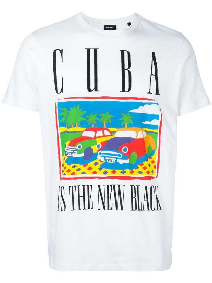 Diesel 'cuba' T-shirt, Men's, Size: Medium, White, Cotton