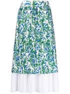 Victoria Victoria Beckham Floral-print Layered Skirt - White