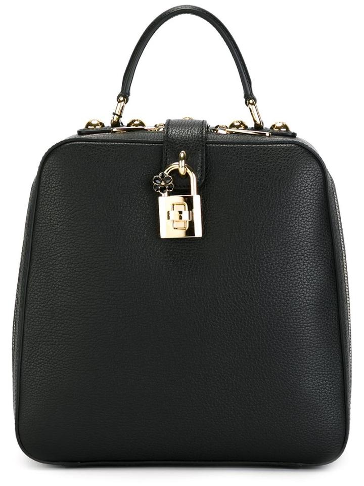 Dolce & Gabbana Rosaria Backpack, Black, Calf Leather