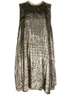 Versace Vintage Lame Velvet Dress - Metallic