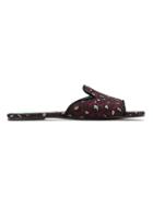 Blue Bird Shoes Leopard Print Mules - Red