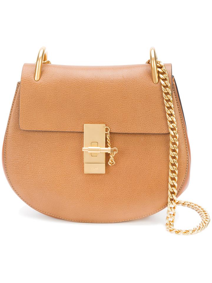 Chloé - Drew Shoulder Bag - Women - Goat Skin/calf Suede/calf Leather - One Size, Brown, Goat Skin/calf Suede/calf Leather