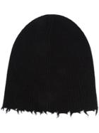 Helmut Lang Fray Edge Beanie - Black