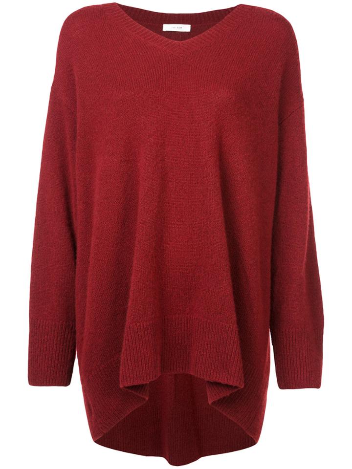 The Row Oversized V-neck Jumper - Red