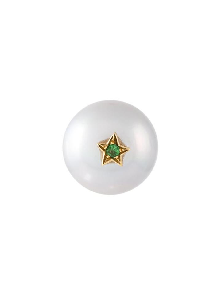 Carolina Bucci 'superstellar' Pearl And Sapphire Stud Earring, Women's, White