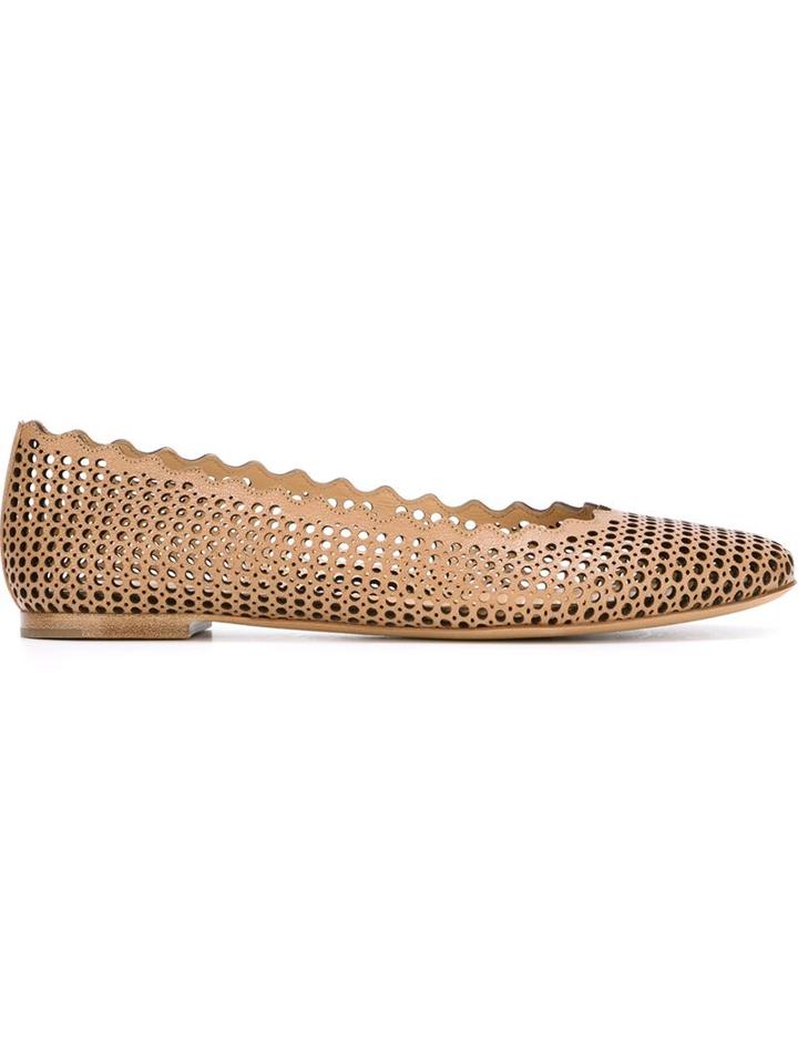Chloé 'lauren' Perforated Ballerinas