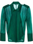 Ann Demeulemeester Zipped Jacket, Men's, Size: S, Green, Nylon