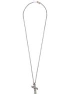 Julius Slanted Cross Necklace - Metallic