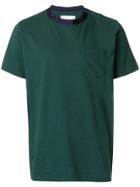 Sacai Contrast Crew Neck T-shirt - Green