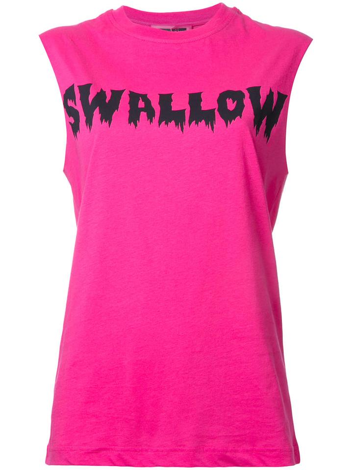 Mcq Alexander Mcqueen Swallow Print Tank, Women's, Size: Xs, Pink/purple, Cotton