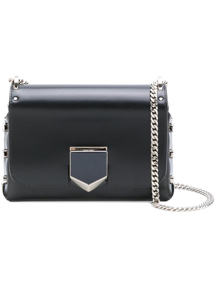 Jimmy Choo - Petite Lockett Shoulder Bag - Women - Lamb Skin/metal - One Size, Black, Lamb Skin/metal