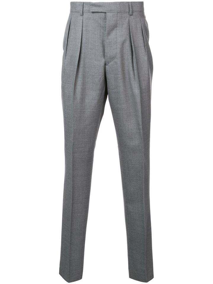Officine Generale - Tailored Trousers - Men - Wool - 48, Grey, Wool