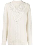 See By Chloé Lace Insert Jumper - White