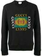 Gucci Logo Sweatshirt, Men's, Size: Large, Black, Cotton