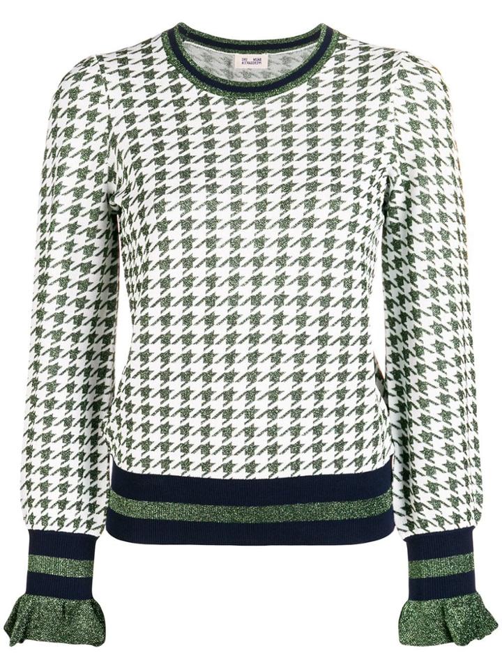 Baum Und Pferdgarten Houndstooth Sweater - Green