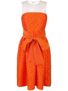 P.a.r.o.s.h. Leopard-cloqué Cocktail Dress - Orange