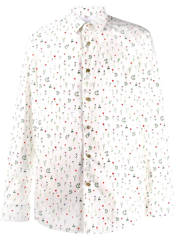 Paul Smith Botanic Print Shirt - White