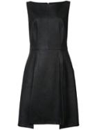 Gareth Pugh - Flared Dress - Women - Leather/cupro - 40, Black, Leather/cupro