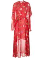 Oscar De La Renta Floral-print Chiffon Layered Dress