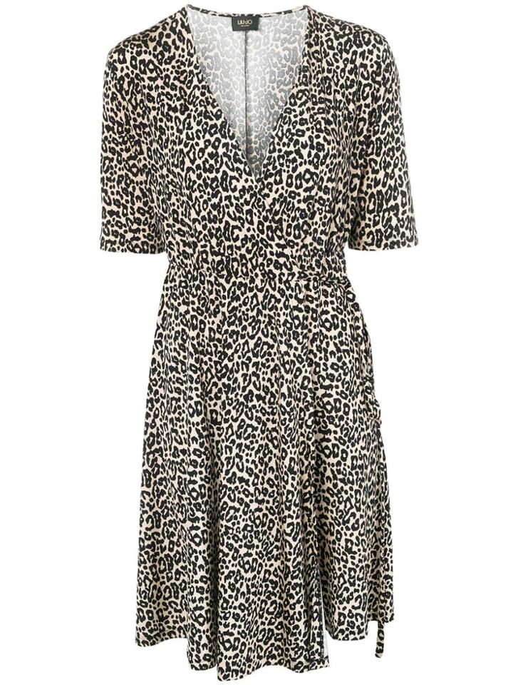 Liu Jo V-neck Printed Dress - Neutrals
