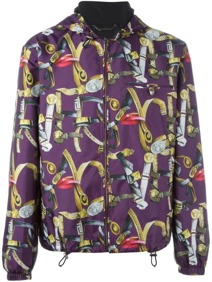 Versace Belt Print Blouson Jacket