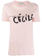 Être Cécile Contrast Logo T-shirt - Pink