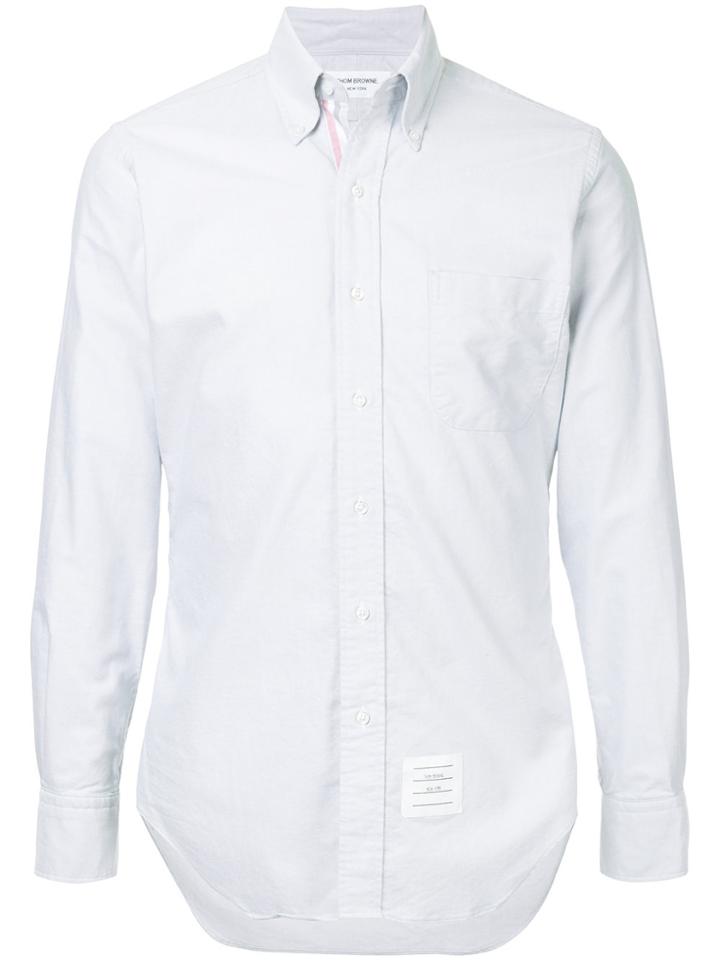 Thom Browne Long Sleeve Button Down With Engineered Red, White And