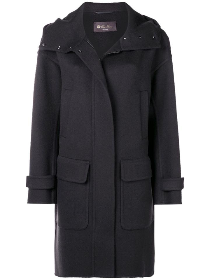 Loro Piana Oversized Hooded Coat - Black