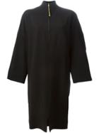 Gianfranco Ferre Vintage Oversized Front Zip Dress - Black