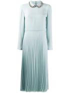 Red Valentino Pleated Dress - Blue
