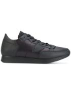 Philippe Model Lateral Patch Lace-up Sneakers - Black