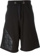 Giuliano Fujiwara Side Print Shorts, Men's, Size: L, Black, Cotton