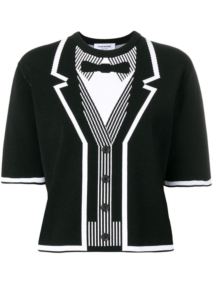 Thom Browne Trompe L'oeil Black Tie Boxy Tee