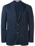 Boglioli Two Button Blazer, Men's, Size: 48, Blue, Cotton/spandex/elastane/cupro