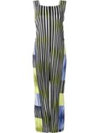 Pleats Please By Issey Miyake Sleeveless Striped Jumpsuit
