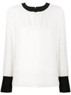 Edward Achour Paris Panelled Blouse - Nude & Neutrals