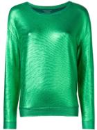Majestic Filatures Textured Knitted Top - Green