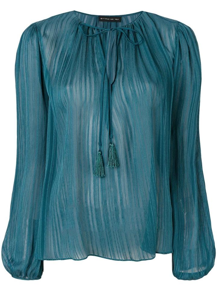 Etro Pleated Blouse - Blue