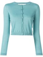 Red Valentino Tulle Insert Detail Cardigan - Blue