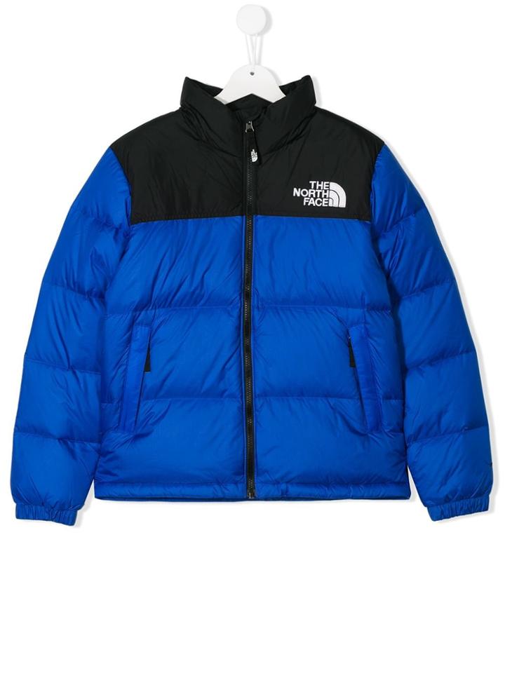 The North Face Kids Teen Colour-block Puffer Jacket - Blue