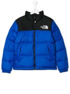 The North Face Kids Teen Colour-block Puffer Jacket - Blue