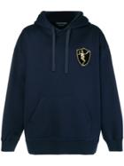 Alexander Mcqueen Dancing Skeleton Crest Hoodie - Blue