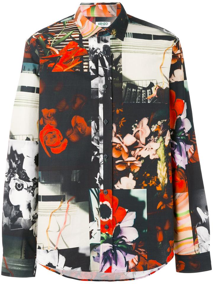 Kenzo - Floral Photo Print Shirt - Men - Cotton - M, Black, Cotton