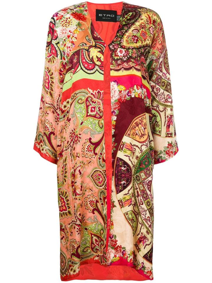 Etro Spolverino Meadows Coat - Red