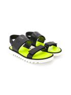 Balmain Kids Touch-strap Sandals - Black