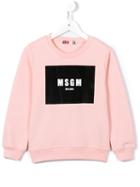 Msgm Kids Logo Sweatshirt, Girl's, Size: 8 Yrs, Pink/purple