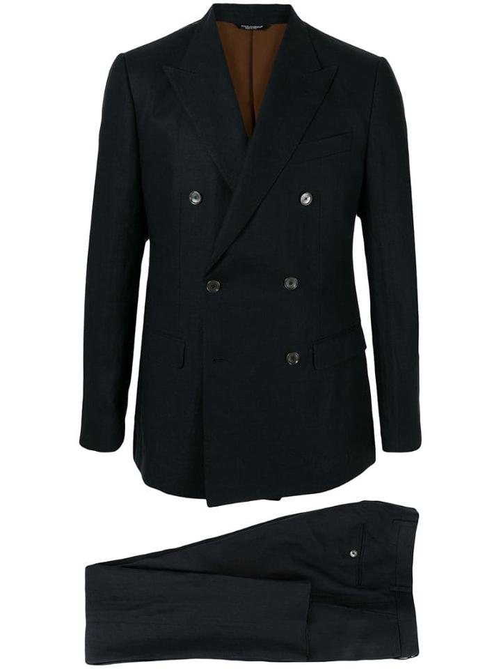Dolce & Gabbana Double-breasted Suit - Blue